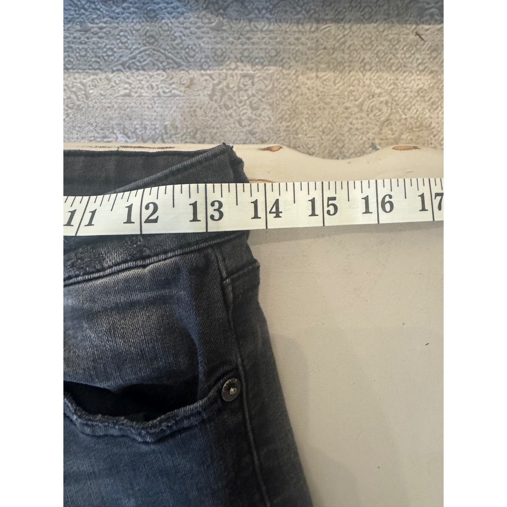 Women's Pistola Black Skinny‎ Jeans Dark Wash Raw Chewed Hem size 26 - Picture 10 of 11